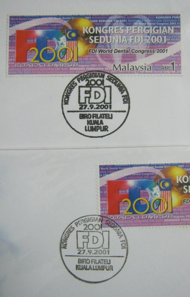 20010927 Kuala Lumpur variety cancellation on FDI World Dental Congress 2001