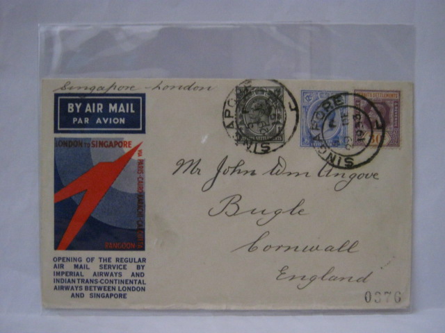 19331229 Imperial Airways Singapore - London