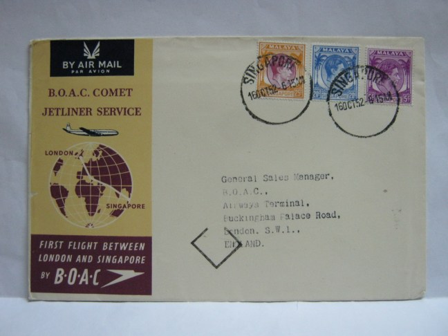 19521016 BOAC Singapore - London
