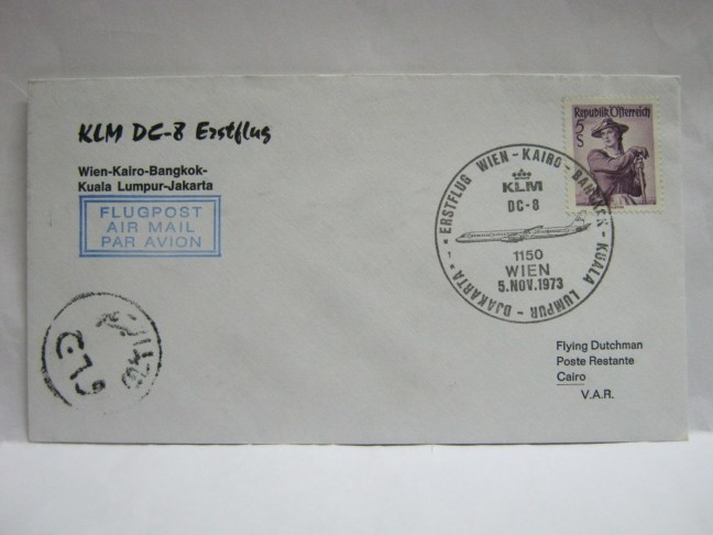 19731105 KLM Vienna - Cairo